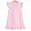 Spring Blooms Applique Dress, Pink Stripe