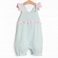 Sweet Pea Bubble Romper, Green