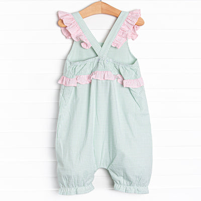 Sweet Pea Bubble Romper, Green