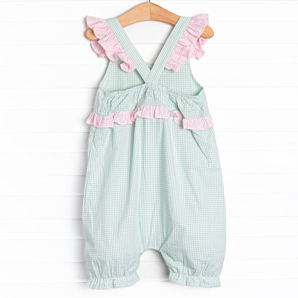 Sweet Pea Bubble Romper, Green