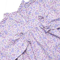 Purple Petals Ruffle Neck Legging Set, Purple