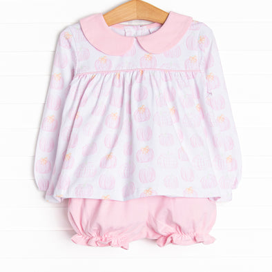 Pastel Pumpkins Bloomer Set, Pink
