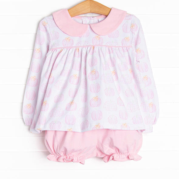 Pastel Pumpkins Bloomer Set, Pink