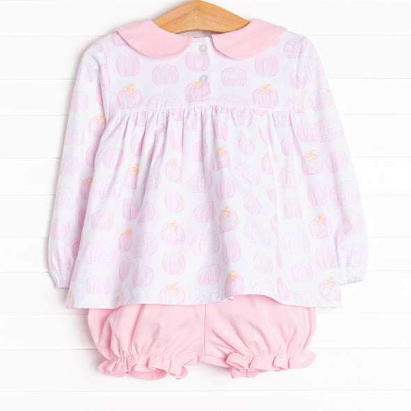 Pastel Pumpkins Bloomer Set, Pink