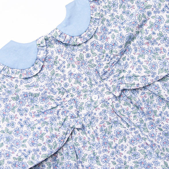 Blossom in Blue Diaper Set, Blue