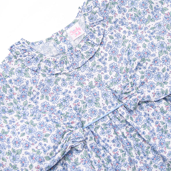 Blossom in Blue Ruffle Legging Set, Blue