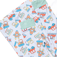 On the Go Bamboo Pajama Set, Blue
