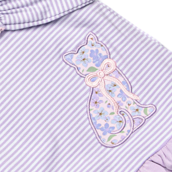 Puurfect Petals Applique Legging Set, Purple