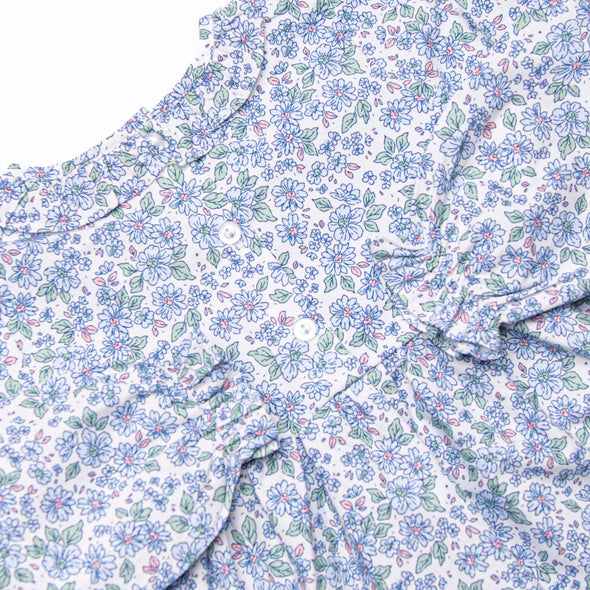 Blossom in Blue Ruffle Legging Set, Blue