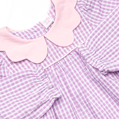 Poised in Purple Scalloped Collar Legging Set, Purple