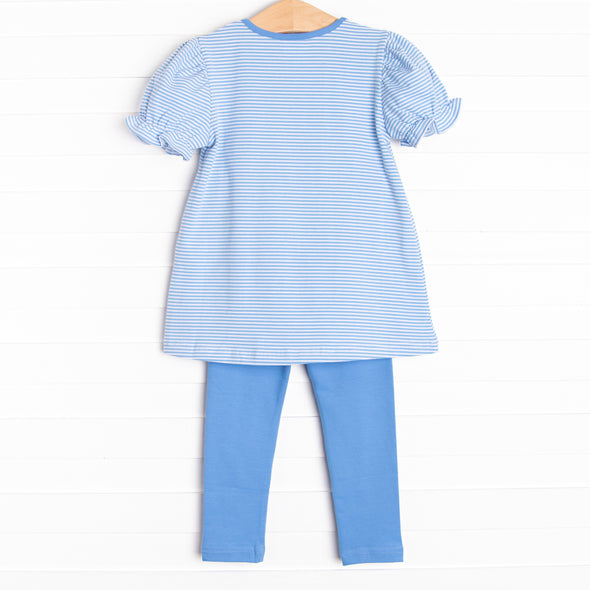 Pippa Piper Applique Legging Set, Blue