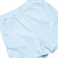Blue Sea Stinger Applique Short Set, Blue