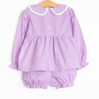 Treats not Tricks Applique Bloomer Set, Purple