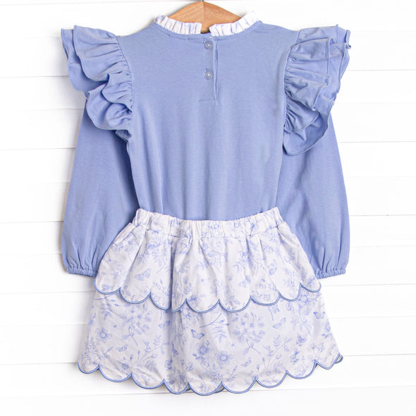 Timeless Toile Skirt Set, Blue