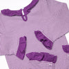 Ghoul Friend Applique Ruffle Romper, Purple