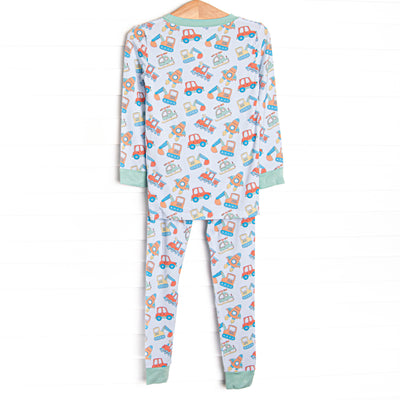 On the Go Bamboo Pajama Set, Blue