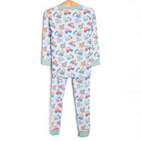 On the Go Bamboo Pajama Set, Blue