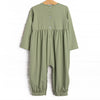 Fishing Hole Friend Smocked Romper, Green
