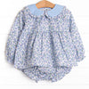 Blossom in Blue Diaper Set, Blue
