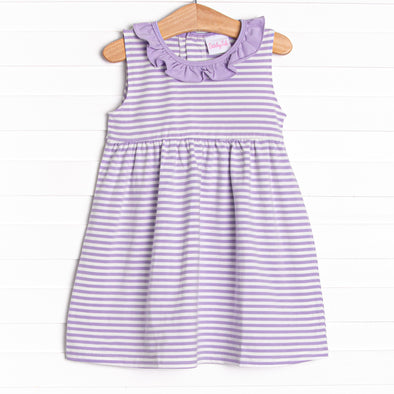 Hannah Dress, Purple Stripe