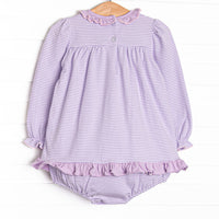 Puurfect Petals Applique Skirted Bubble, Purple