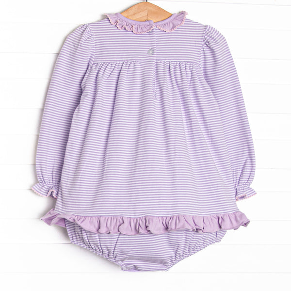 Puurfect Petals Applique Skirted Bubble, Purple