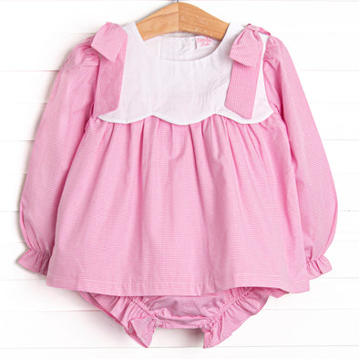 Southern Scallops Diaper Set, Pink