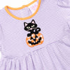 Scaredy Cat Applique Legging Set, Purple