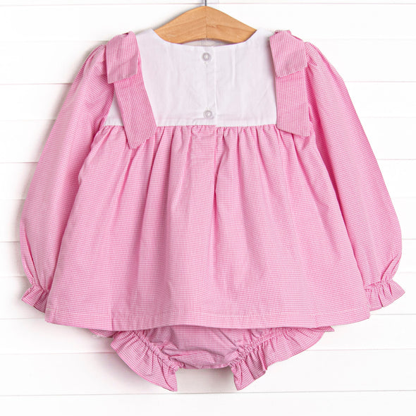 Southern Scallops Diaper Set, Pink