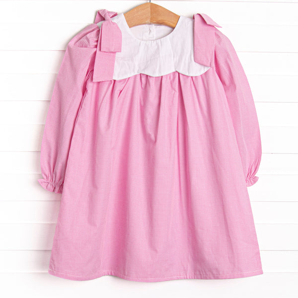Southern Scallops Dress, Pink