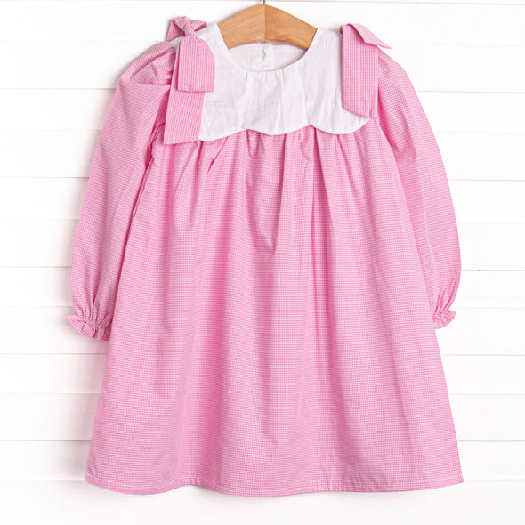 Southern Scallops Dress, Pink