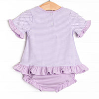 Magical Mare Applique Diaper Set, Purple