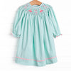 Recital Ready Smocked Bishop Dress, Mint