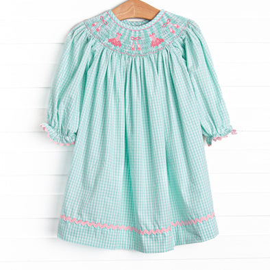 Recital Ready Smocked Bishop Dress, Mint