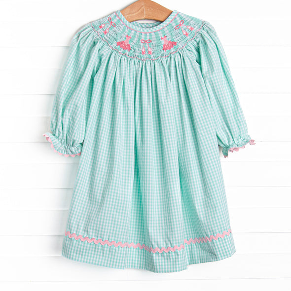 Recital Ready Smocked Bishop Dress, Mint