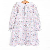 Gingham Garden Party Dress, Pink