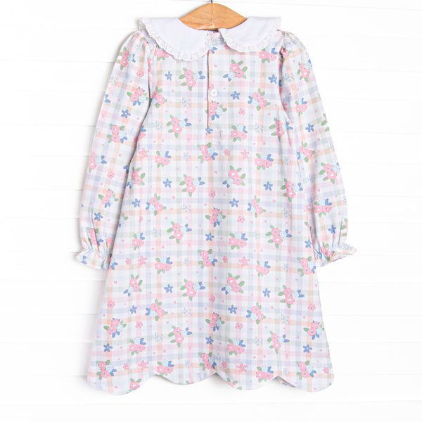 Gingham Garden Party Dress, Pink