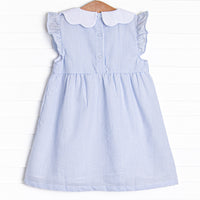 That Floral Feeling Applique Dress, Blue