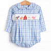 Pasture Pals Smocked Boy Bubble, Blue