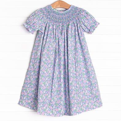purple smocked bishop dress Strasburg Purple Bishop Dress, Heirloom Lilac Smocked Outfit for Toddler Girls, 3