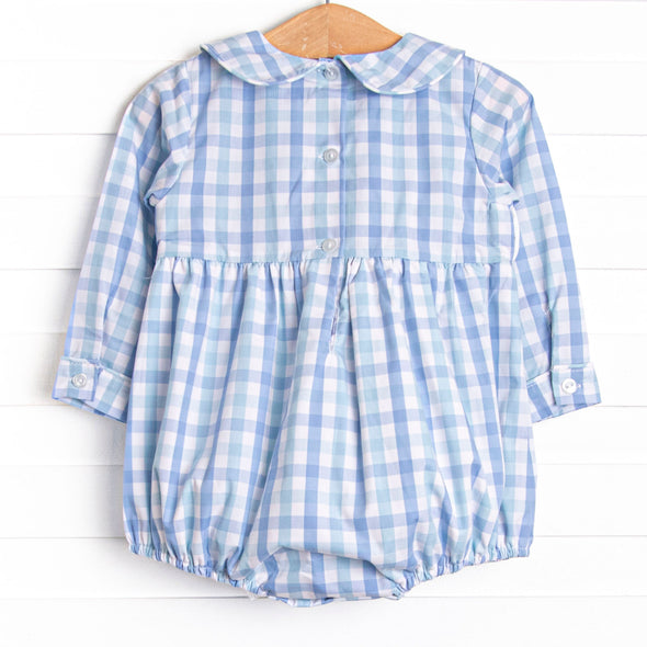 Pasture Pals Smocked Boy Bubble, Blue