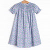 Lilac Lady Smocked Bishop Dress, Purple