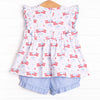 Home of the Brave Ruffle Short Set, Blue