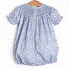 Lilac Lady Smocked Bubble, Purple