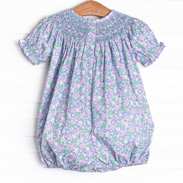 Lilac Lady Smocked Bubble, Purple