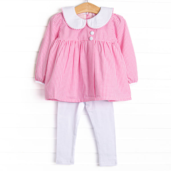 Rosehill Check Legging Set, Pink