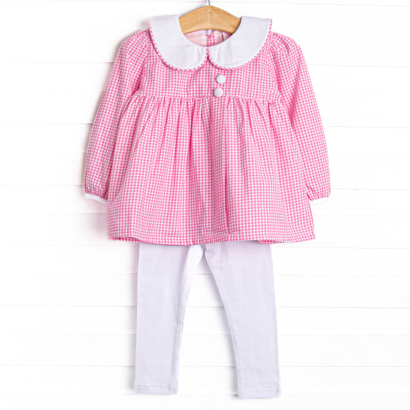 Rosehill Check Legging Set, Pink