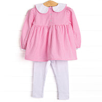 Rosehill Check Legging Set, Pink