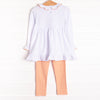Creepy Critter Applique Legging Set, Orange