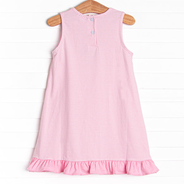 Tied Up Tulips Applique Dress, Pink